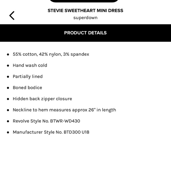 Superdown Stevie Sweetheart Mini Dress pink medium - Picture 9 of 9